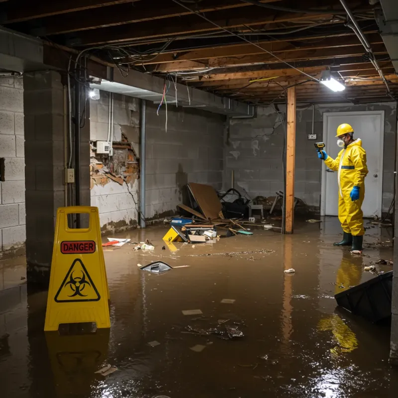 Flooded Basement Electrical Hazard in Hanson, MA Property